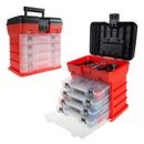 Storage Organizer Tool Box Utility Crafts Hardware 4 Trays Fish Tackle Beads