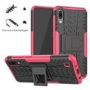 Galaxy A10 /M10 Case,BIGE Shockproof Heavy Duty Combo Hybrid Rugged Dual Layer Grip Cover with Kickstand for Samsung Galaxy A10 2019 /M10 2019 (Not fit Galaxy A20 /A50 /M20),Pink