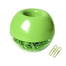 Magnetic Paper Clip Holder，Lime Green Office Decor Holder Wire Clips 100pcs 28mm(1.1") Cute Office Supplies for Desk Organizer