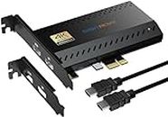 Internal Capture Card, PCIe Capture Card, Stream and Record in 4K60 with Ultra-Low Latency, Work with PS4,PS5, Xbox, in OBS, YouTube, for PC Windows