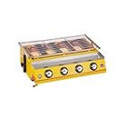 BBQ Grill Outdoor BBQ Grill Gas Burners Yellow Glass Shield Barbecue Barbecue Grill for Outdoor Preferential QIByING