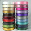 2 Metres Double Sided Satin Ribbon 23 COLOURS & 5 WIDTHS 3mm 6mm 9mm 15mm & 25mm