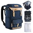 Camera Backpack, K&F Concept Professional Camera Storage Bag Waterproof and Tear Proof Rucksack with Rain Cover for DSLR Camera Tripod Lens Accessories