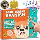 Coco Learns Spanish Vol. 2, Spanish Toys for Toddlers 1-3, Spanish Baby Books, Bilingual Children’s Book, Baby Books 0-6 Months in Spanish, Libros En Español para Niños, Baby Musical Toys 6-12 Months