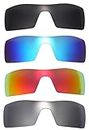 Set of 4 Polarized Replacement Lenses for Oakley Oil Rig Sunglasses NicelyFit
