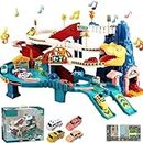 Buy High Dinosaur Toy Car Race Track/Ramp Track Climbing Hills -Colorful Vehicles Construction Play Set with 12 Mini Racer Cars and Track for Preschool Gifts Kids Ages 3 Years and Older