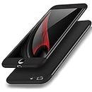 TUZECH Plastic 360 Smart Case with Logo Visible, Temper-Guard for Apple iPhone 6 plus/6S Plus Black