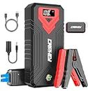 CARHEV 3000A Jump Starter Power Pack, 24000mAh Car Battery Booster Jump Starter (up to 8.0L Gas and 8.0L Diesel Engine), 12V Car Jump Starter Power Bank with LCD Display and USB Quick Charge 3.0