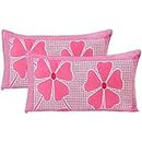 KIHOME Printed Microfibre Pillow Covers & Pillow Case (Set of 2) (4pcs Pillow Covers) (Pink Fruti)