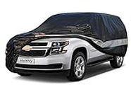 Holthly 10 Layers Car Cover Waterproof All Weather for Large SUV,100% Waterproof Outdoor Car Covers Rain Snow UV Dust Protection. Custom Fit for Chevy Tahoe, Traverse, Mercedes GLS, QX80, Patrol,etc