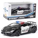 ADQPPUHR Realistic Police Car Spielzeug,Metal Cars Model mit Doors Open & Close,Metal Cars Model,Polizeiauto Cars Toy Car Model Pull Back City Polizeiauto Cars Kids Birthday Gifts for Boys, Girls