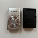 Canon PowerShot ELPH 180 20MP Silver Digital Camera W Battery & Charger