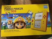 Nintendo 2DS Super Mario Maker For Nintendo 3DS Bundle- Yellow/Red Open Box