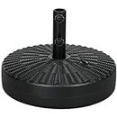 Outsunny 64lbs Patio Umbrella Base Stand, Heavy Duty Fillable Umbrella Holder with Steel Pole, Round Parasol Stand for Patio, Outdoor, Backyard, Black