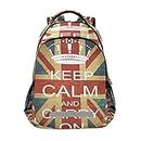 ATTX MK-587 Print Backpack Travel Casual Daypacks, School Water Resistant Bookbag for Boys Girls Teens