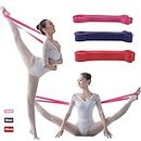 Banda elastica in lattice per allenare la flessibilità, da fissare intorno al piede, adatta per danza e ginnastica, Purple