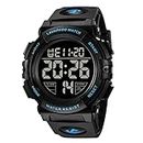 A ALPS Digital Herren Uhren - Sport Outdoor Armbanduhr 5 ATM wasserdichte Uhren mit Wecker/Kalender/Stoppuhr/Stoßfest