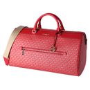 Michael Kors Travel XL Large Duffle Bag Signature MK Bright Red Gold