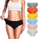 LOURYN KOULYN® Women's Underwear 100% Pure Cotton Underwear for Travel High Cut Hipster, Women Disposable Hipster,7 Pack Lightweight Paper Cotton Pregnant Postpartum Underpants (Color May Very) (3XL)