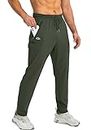 Teamwork (Herbal Tea) Men's Regular Comfort Trackpants with Zipper Pockets Joggers Athletic Pants (Pants Green 3960)