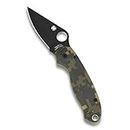 Spyderco Para 3 Camo Signature Folding Utility Pocket Knife with 2.95" Black CPM S45VN Blade and G-10 Handle - Everyday Carry - PlainEdge - C223GPCMOBK