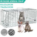 Animal Trap Possum Feral Cage Cat Rabbit Bird Hare Fox Live Catch Humane Folding