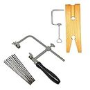Megacast 3 in 1 Professional Jeweler's Saw Set Saw Frame 144 Blades Wooden Pin Clamp Wood Metal