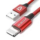 Xorb USB Cable for iPhone, Fast Data Charging Charger Cable for iPhone X 8 7 6 6s s 5 5s se iPad Lightining Cable (RED)