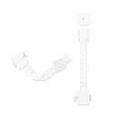Supples Babyproofing Safety Locks, Dual-Button, Smart-Release Design, Pre-Taped, Versatile, Stylish (Pack of 4, White)