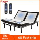 Furgle Adjustable Bed Frame Base Stress Massage Wireless Remote USB Quiet Motor