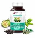 Bliss Welness Weight Management Combo | Green Tea Extract + Garcinia Cambogia Extract 60% + Green Coffee Bean Extract 50% | Appetite Control Metabolism Antioxidant Fat Management Supplement - 60 Vegetarian Tablets