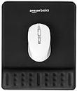 AmazonBasics Gel Mouse Pad Wrist Rest Memory-Foam Ergonomic Design | Cushion Wrist Support & Pain Relief | Suitable for Gaming, Computer, Laptop, Home & Office Anti-Slip Rubber Base (Black)