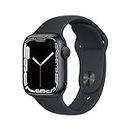 Apple Watch Series 7 (GPS + Cellulaire, 41MM) - Boîtier en Aluminium Minuit avec Minuit Bracelet Sport (Reconditionné)