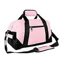 DALIX 14" Small Duffle Bag Two Toned Gym Travel Bag (Pink)