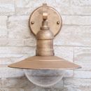 Lámpara de pared exterior en oro rústica resistente a la intemperie casa patio lámpara