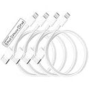 [Apple MFi Certified] iPhone Charger 3ft 4 Pack, Lightning to USB Cable 3 Foot,Fast iPhone Charging Cables Cord for iPhone 14/13 Pro Max/12 Mini/11/XR/Xs/X/8/7/6/5/iPad Pro/Air/Mini-3 Feet White