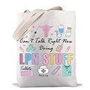 Licensed Practical Nurse Tote Bag Can’t Talk Right Now Doing LPN Stuff Tote Bag LPN Appreciation Gift (LPN STUFF-tote)