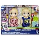 Baby Alive Super Snacks Snackin Twins Lily Girl Doll and Luke Boy Doll Blonde New with Accessories