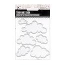 Little Birdie Thin Cut Dies Drifting Clouds Design|DIY Scrapbooking & Card Making |Perfect for Using with Cardstock, Glitter Foam & Handmade Papers |Set of 6pcs