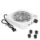 XIASABA Portable Electric Stove 1000w Stainless Steel Single Pipe Us Plug 110v, Electric Heater, Home Appliances