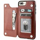 Retro PU Leather Case For iPhone 12 11 Pro Max Multi Card Holder Phone Case