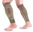 EZIOLY Vintage Dummy and Screen The Room Fashionable Sports Calf Compression Sleeves Leg Compression Socks Calf Guard for Running, Cycling, Maternity, Travel, Nurses