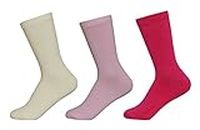 Supersox Women's Regular Length Plain Socks - Pack of 3 (Rose)
