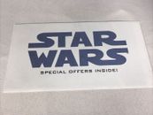 Sobre interior catálogo de ofertas especiales de Star Wars con cupones década de 1990 NUEVO SELLADO