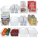 Clear Plastic Organization and Storage Bins, Perfect for Fridge Organizer, Kitchen Storage, and Cabin Organizer. (6)