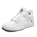Bacca Bucci Mens Ultraforce Mid-Top Athletic-Inspired Retro Fashion Casual/Outdoor Sneakers for Men- White, Size Uk7