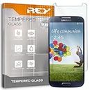 REY Bildschirmschutz aus gehärtetem Glas für Samsung Galaxy S4, Schutzfolie, Displayschutzfolie 9H+ Härte, Anti-Kratzen-Öl-Bläschen