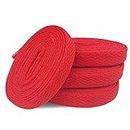 EKIND 2 Pairs 45" Flat Coloured Athletic Shoe Laces for Sports Shoes Boots Sneakers Skates Fits All Adult and Kids (Red)
