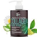 Bloom Its a Great Skin Day Collagen Firming Cream For Body And Face. Intensive Moisturizer With Aloe Vera, And Green Tea Extracts Large 15 Fl Oz (444 Ml) Jar With Pump. (15 Oz)