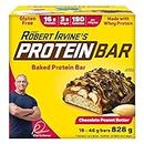 Chef Robert Irvine's Protein Bar, Whey Protein Baked Bar, Gluten Free (18 Count, Chocolate Peanut Butter)
